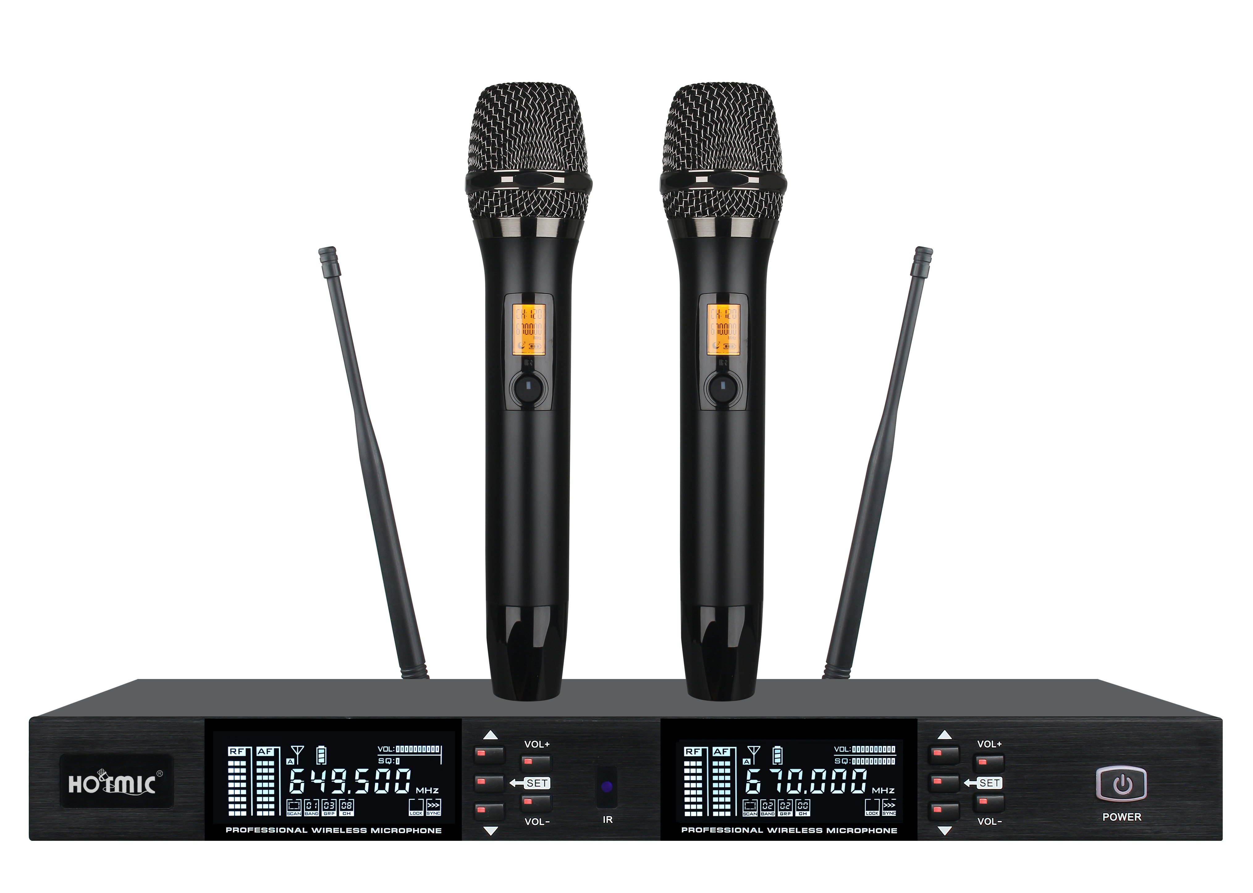 K-620 UHF two channel wireless microphone system