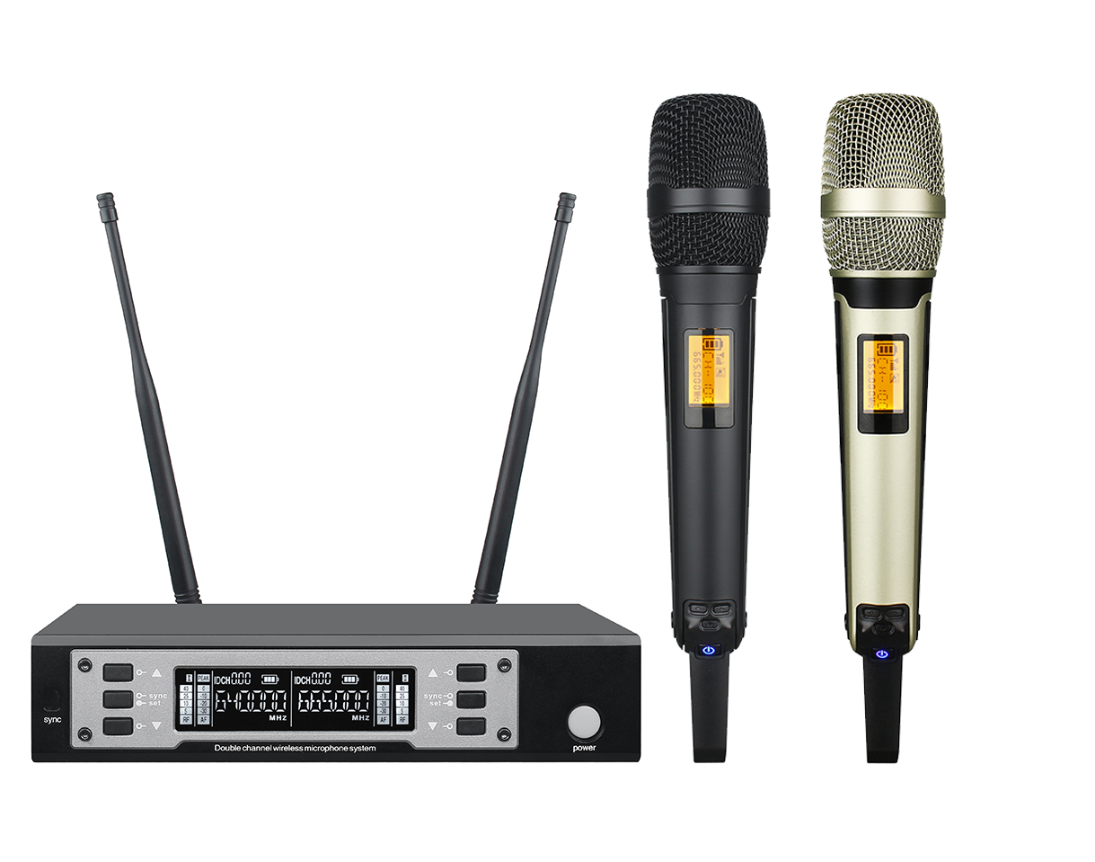 HOT-6000 UHF two channel wireless microphone system
